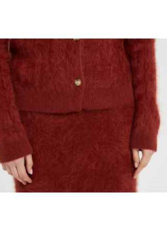 Custom high quality women's 100%brushed cashmere cable cardigan from China