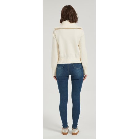 OEM high quality women solid-color wool cashmere down jacket from China