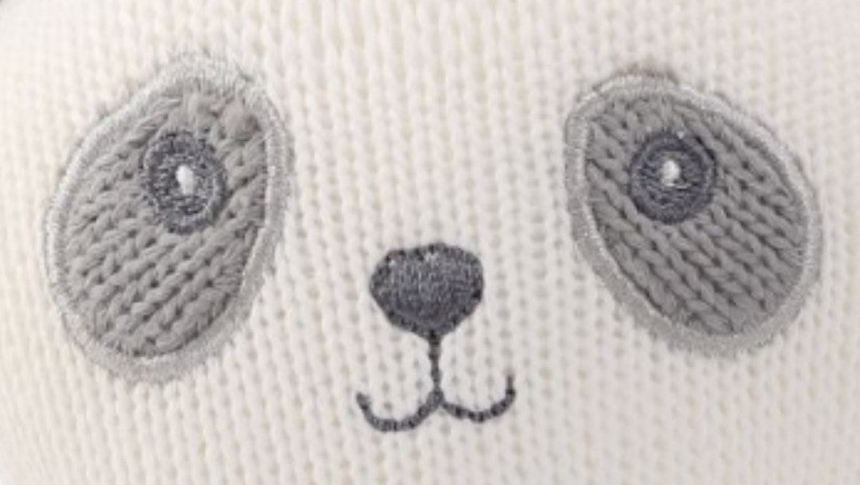 OEM high-quality Full-Body Cashmere Blend Knitted Sound-Making Panda Toys for Babies from China