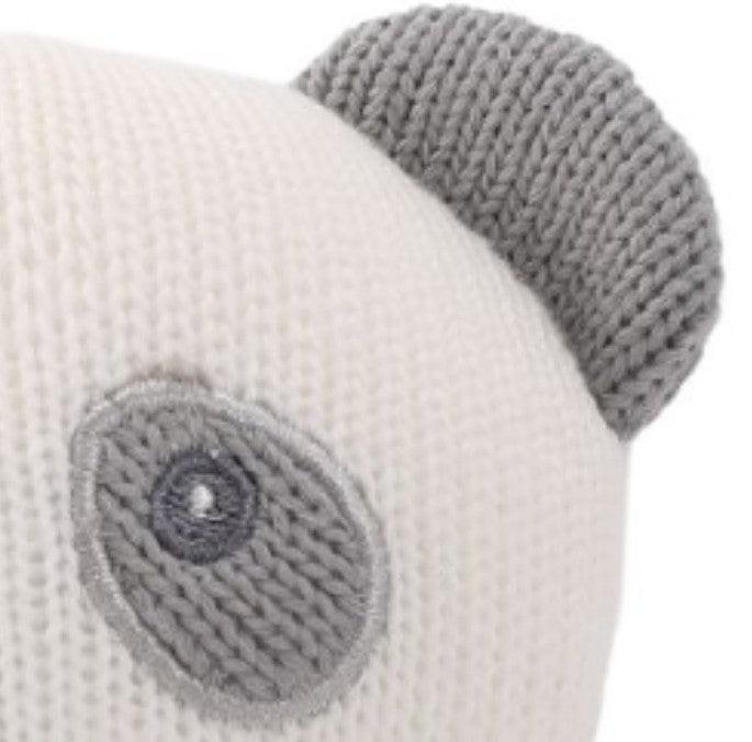 OEM high-quality Full-Body Cashmere Blend Knitted Sound-Making Panda Toys for Babies from China