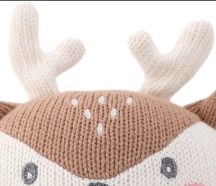 OEM high-quality Full-Body Cashmere Blend Knitted Sound-Making Deer Toys for Babies from Chinese Manufactory