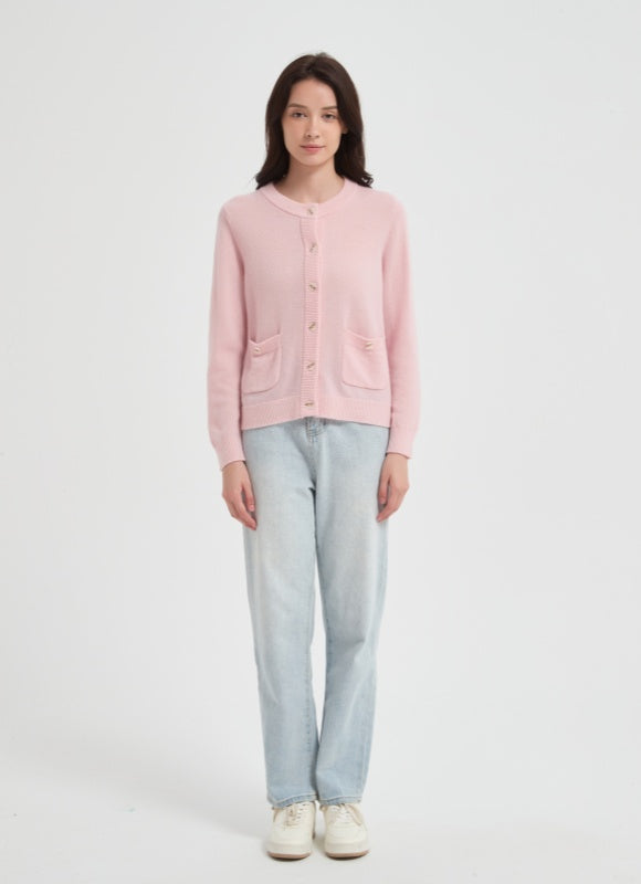 New Arrival Women's Alpaca Cashmere Cardigan with pockets from Chinese Supplier