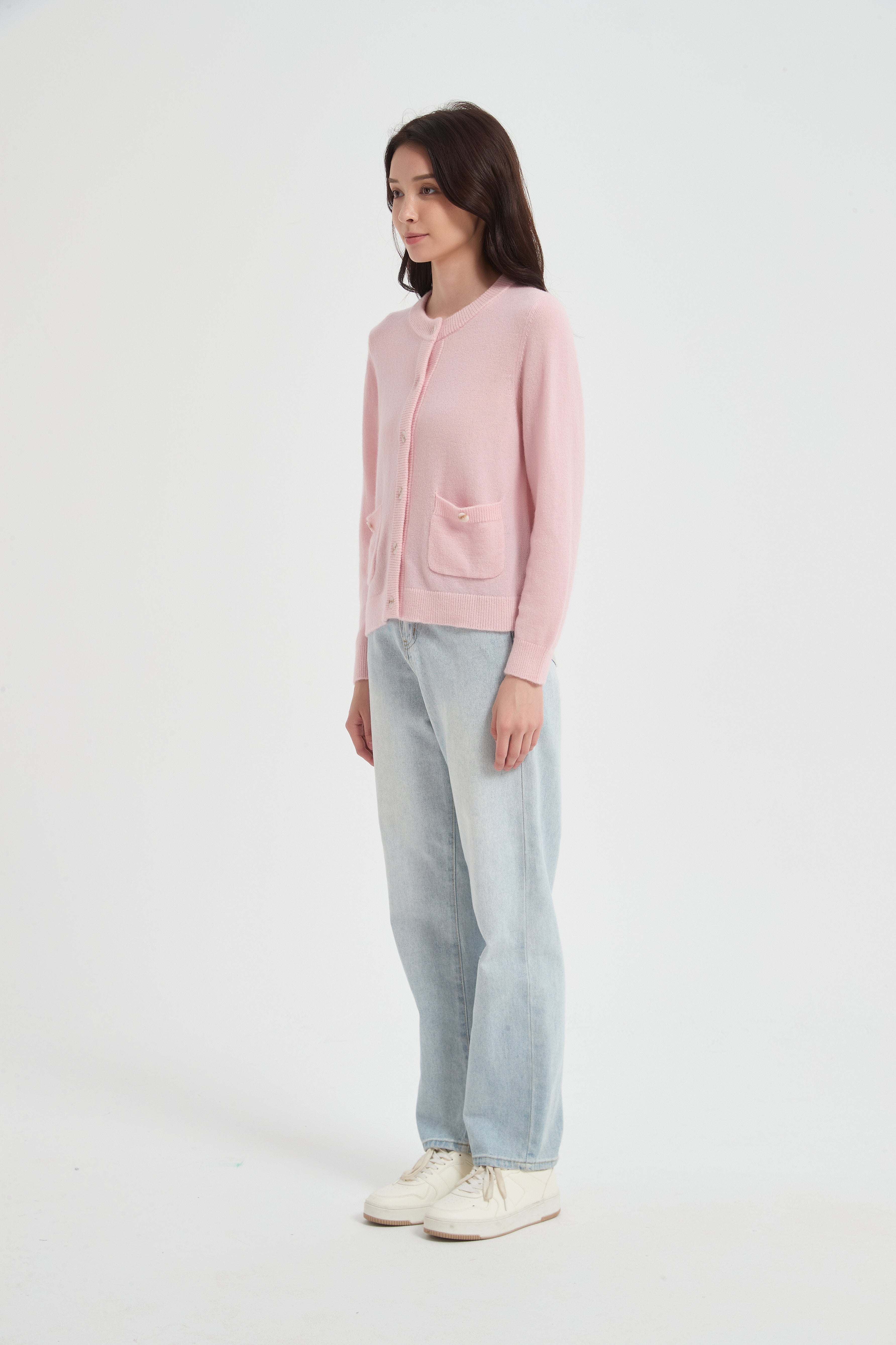 New Arrival Women's Alpaca Cashmere Cardigan with pockets from Chinese Supplier