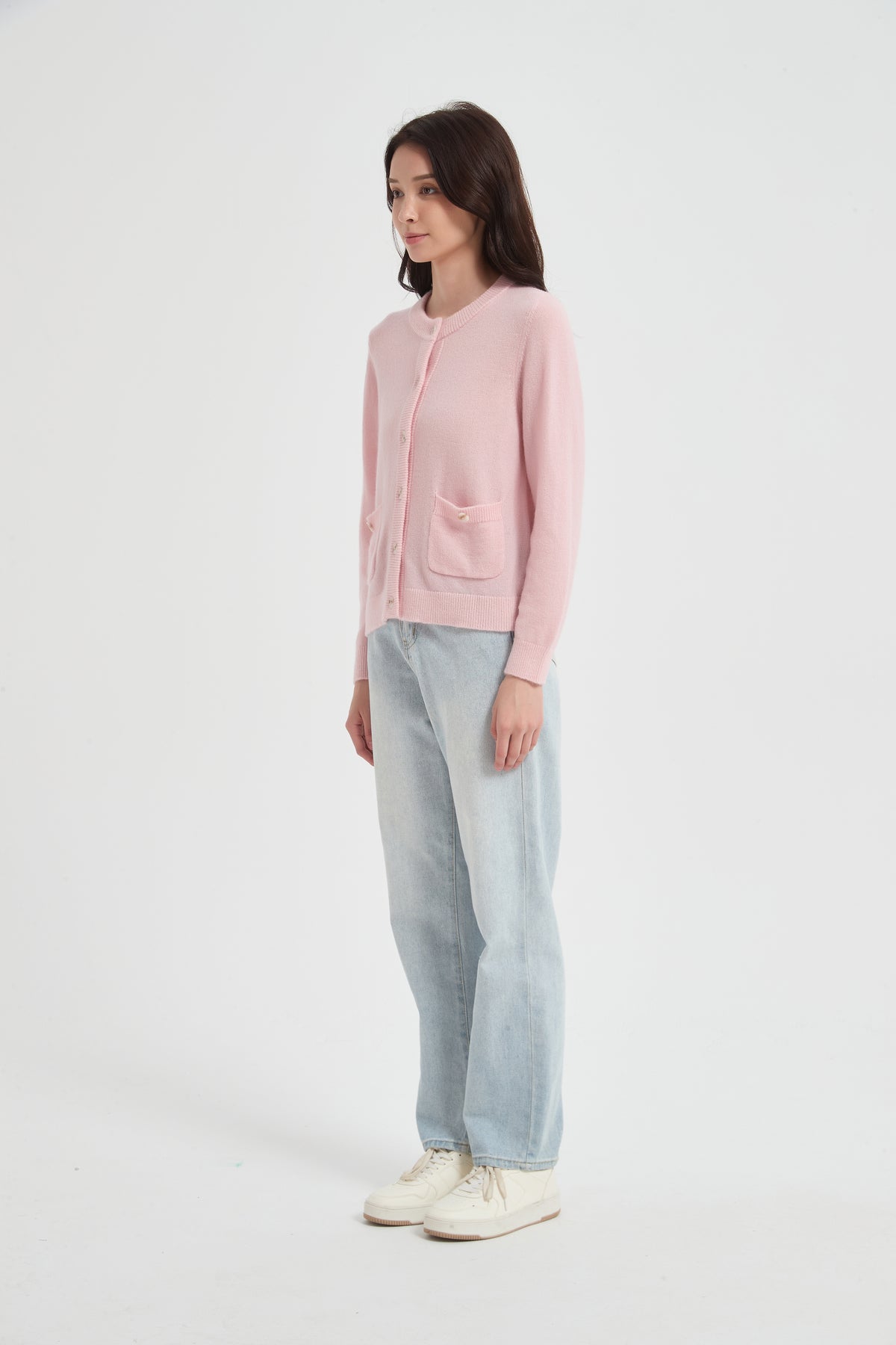 New Arrival Women's Alpaca Cashmere Cardigan with pockets from Chinese Supplier