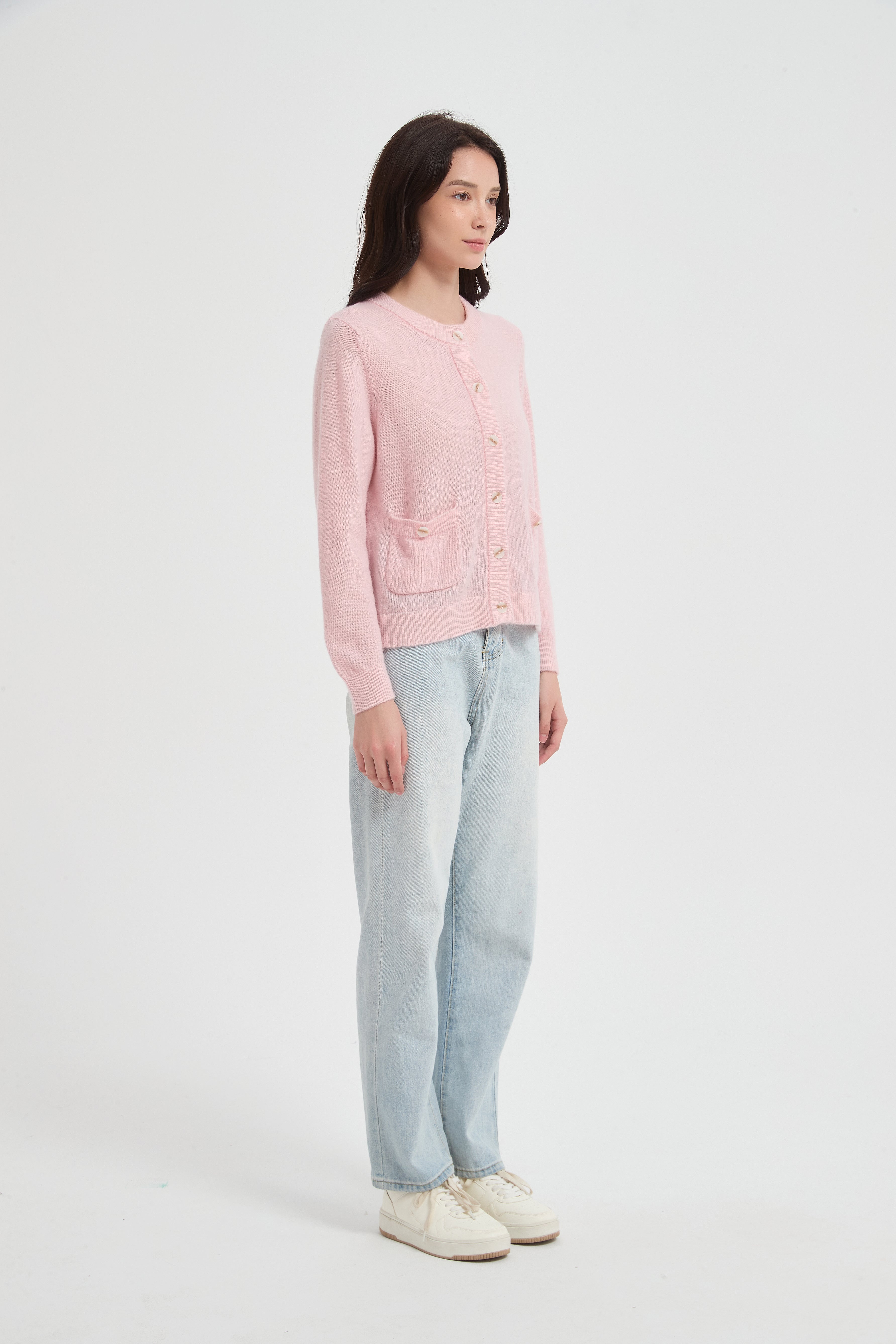 New Arrival Women's Alpaca Cashmere Cardigan with pockets from Chinese Supplier