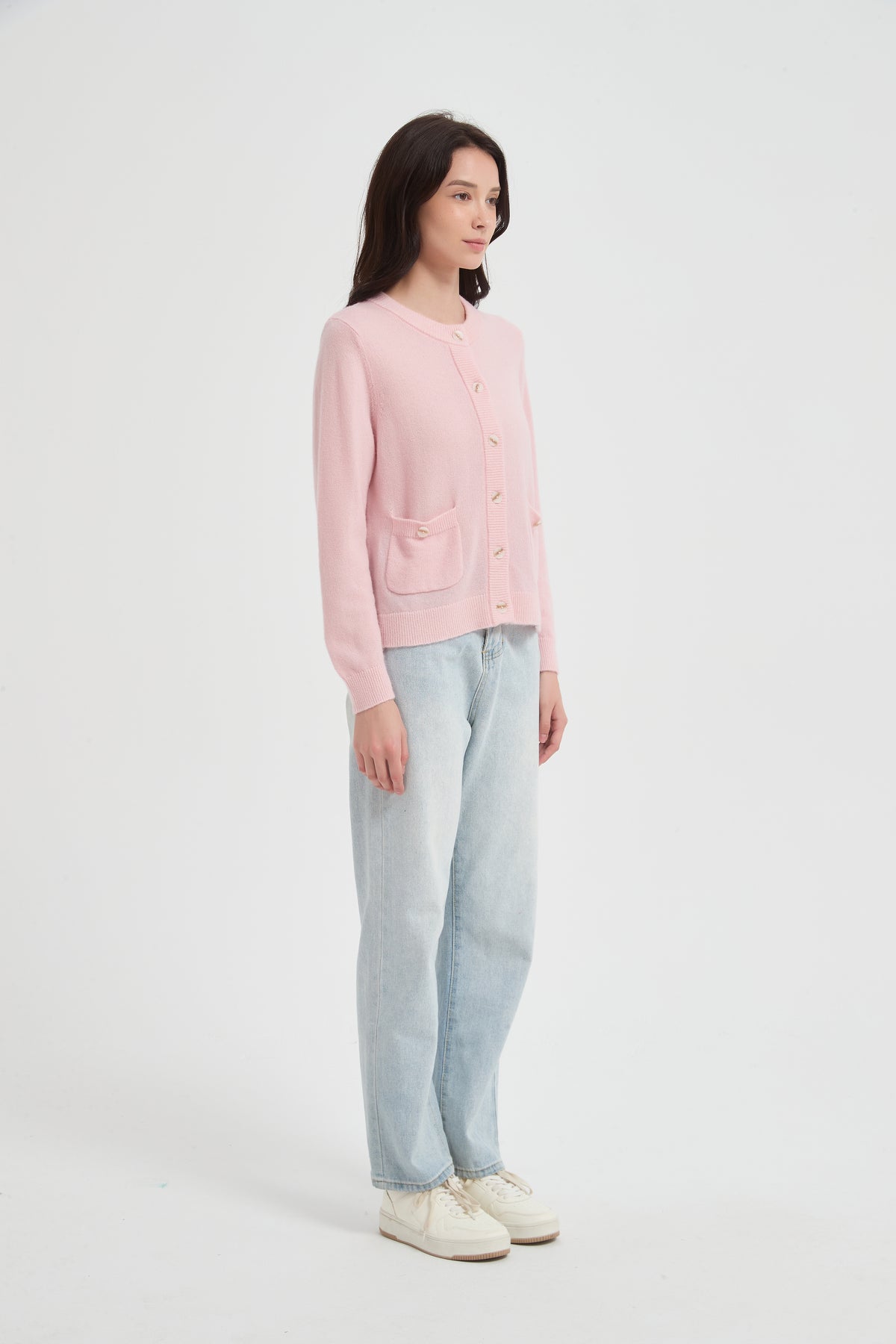 New Arrival Women's Alpaca Cashmere Cardigan with pockets from Chinese Supplier