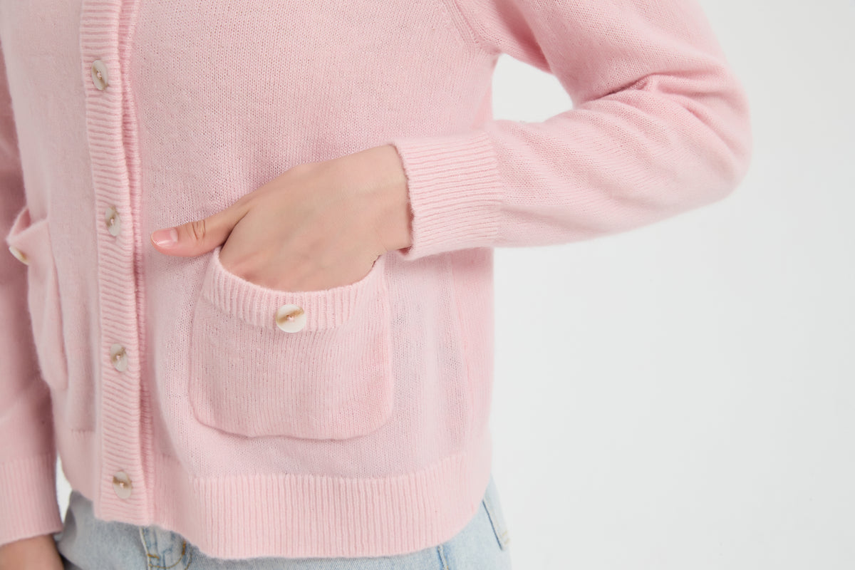New Arrival Women's Alpaca Cashmere Cardigan with pockets from Chinese Supplier