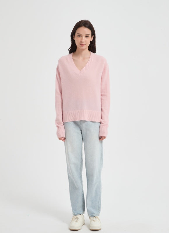New Arrival High Quality Women's Alpaca Cashmere V-Neck Sweater from China