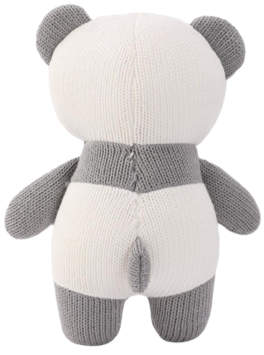 OEM high-quality Full-Body Cashmere Blend Knitted Sound-Making Panda Toys for Babies from China