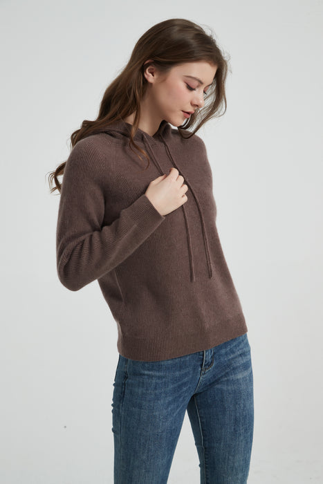 Women's Grade-A Cashmere Hoodie Sweater