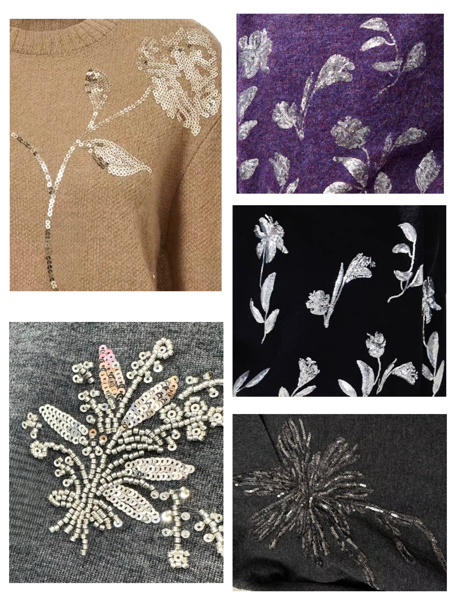 New arrival design high quality Women's Sequin Embroidery Cashmere Dress from China