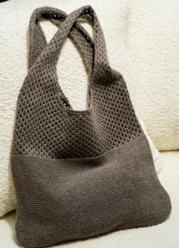 high end ladies cashmere knitting bags with handmade pattern from Chinese factory