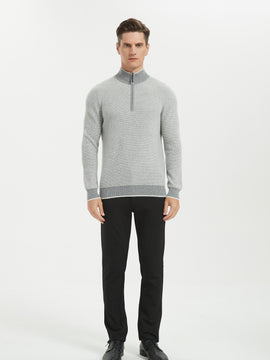 Men's Grade-A Cashmere Half-zip Sweater