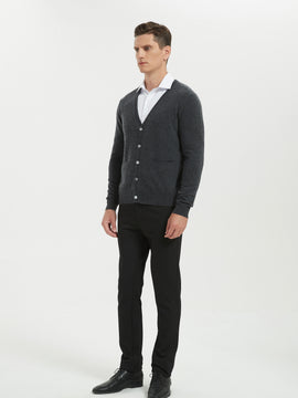 Men's Grade-A Cashmere Open Cardigan Sweater