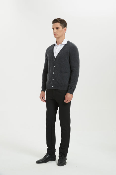 Men's Grade-A Cashmere Open Cardigan Sweater