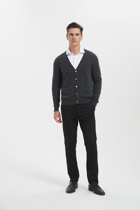 Men's Grade-A Cashmere Open Cardigan Sweater