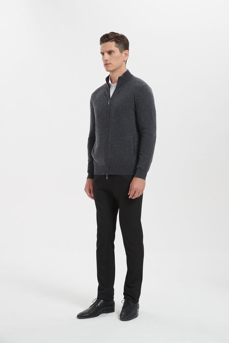 Men's Grade-A Cashmere Full-Zip Sweater